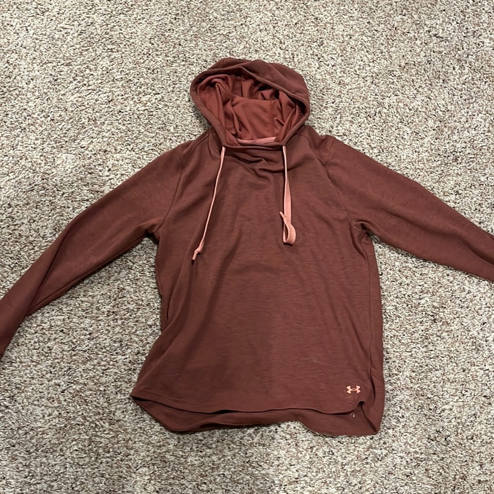 Under armour hoodie. Cold gear. Loose fit. Burnt orange color.